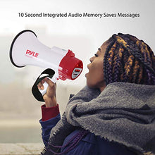 Load image into Gallery viewer, Pyle Megaphone Speaker PA Bullhorn - with Built-in Siren 30 Watt Voice Recorder &amp; 800 Yard Range - Ideal for Football, Soccer, Baseball, Hockey, Basketball, Cheerleading Fans &amp; Coaches - PMP35R
