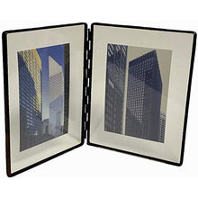 Load image into Gallery viewer, Black Clear Glass Float Frame 5.50x7/4x6 Hinged Double by Bedford Downing - 4x6
