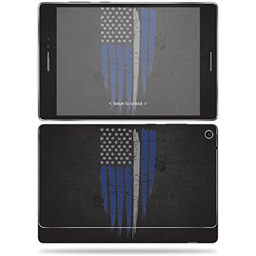 MightySkins Protective Skin Compatible with Asus ZenPad S 8 - Thin White Line | Protective, Durable, and Unique Vinyl Decal wrap Cover | Easy to Apply, Remove, and Change Styles | Made in The USA