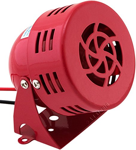 Vixen Horns Loud Electric Motor Driven Horn/Alarm/Siren (Air Raid) Small/Compact Red 12V VXS-9050C