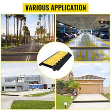 Load image into Gallery viewer, Happybuy 1 Pack of 3-Channel Rubber Cable Protector Ramps Heavy Duty 44000Lbs Load Capacity Cable Wire Cord Cover Ramp Speed Bump Driveway Hose Cable Ramp Protective Cover
