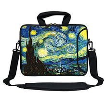 Load image into Gallery viewer, Meffort Inc 11.6 Inch Neoprene Laptop Bag with Extra Side Pocket, Soft Carrying Handle &amp; Removable Shoulder Strap for 10&quot; to 11.6&quot; Size Ultrabook Chromebook (The Starring Night)
