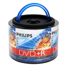 Load image into Gallery viewer, PHILIPS 16x 4.7GB 120-Min DVD+R Media 50-Pack
