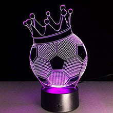 Load image into Gallery viewer, European Cup Soccer Acrylic 3D Night Light,Touch Table Lamp 7 Colors Change USB LED Optical Illusion Lamp Light for Christmas Kids Gifts
