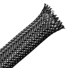 Load image into Gallery viewer, HellermannTyton 170-03046 Polyamide (PA66) Monofilament Expandable Braided Sleeving, 0.5&quot; Dia, Black, 500.0 ft/Bulk Reel

