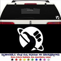 GottaLoveStickerz Thumb Hitchhiker Guide Galaxy Removable Vinyl Decal Sticker for Laptop Tablet Helmet Windows Wall Decor Car Truck Motorcycle - Size (05 Inch / 13 cm Wide) - Color (Matte White)