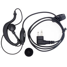 Load image into Gallery viewer, AOER 2 Pin Portable Radio Earphones Headset with PTT Microphone Handfree Earpiece for Motorola GP300 GP308 GP68 XV2600 XV4100 CLS1413 CLS1450 MU12C MU12CV CP110 CP125(Pack of 5)

