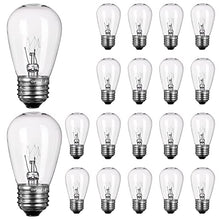 Load image into Gallery viewer, MineTom 20-Pack S14 Replacement Light Bulbs - 11 Watt Warm Incandescent Edison Light Bulbs with E26 Medium Base for Commercial Grade Outdoor Patio String Lights
