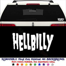 Load image into Gallery viewer, GottaLoveStickerz Hellbilly Hillbilly Removable Vinyl Decal Sticker for Laptop Tablet Helmet Windows Wall Decor Car Truck Motorcycle - Size (05 Inch / 13 cm Wide) - Color (Matte Black)
