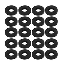 Load image into Gallery viewer, uxcell 20pcs Black Rubber Round Flat Washer Assortment Size 6x14x2.5mm Flat Washer
