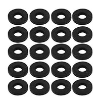 uxcell 20pcs Black Rubber Round Flat Washer Assortment Size 6x14x2.5mm Flat Washer