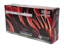 Load image into Gallery viewer, Adenna Night Angel 4 mil Nitrile Powder Free Exam Gloves (Black, Medium) Box of 100
