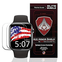 Ace Armorshield (6 Pack) Elite Bundle Premium HD Waterproof Scratch Proof thinnest Screen Protector for The Apple Watch Series 4 44MM