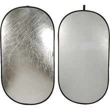 Load image into Gallery viewer, Impact Collapsible Oval Reflector Disc - Silver/White - 41x74&quot;
