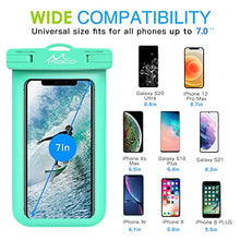 Load image into Gallery viewer, MoKo Waterproof Phone Pouch Holder [2 Pack], Underwater Phone Case Dry Bag with Lanyard Compatible with iPhone 14131211ProMaxX/Xr/Xs Max/SE 3,Samsung S21/S10/S9/S8 Plus, Blue+Green
