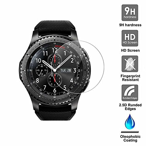 KAIBSEN For Samsung Gear S3 Smart Watch 2.5D Tempered Glass Screen Protector,HD Clear Glass Film No-Bubble,9H Hardness,Scratch Resist