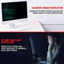 Load image into Gallery viewer, 19.5&quot; Akamai Computer Privacy Screen (16:9) - Black Security Shield - Desktop Monitor Protector - UV &amp; Blue Light Filter (19.5 inch Diagonally Measured, Black)
