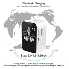 Load image into Gallery viewer, NEWVANGA International Universal All in One Worldwide Travel Adapter Wall Charger AC Power Plug Adapter with Dual USB Charging Ports for USA EU UK AUS European Cell Phone Laptop
