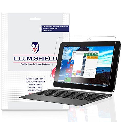 iLLumiShield Screen Protector Compatible with Asus Transformer Book T100HA (Tablet Only)(2-Pack) Clear HD Shield Anti-Bubble and Anti-Fingerprint PET Film