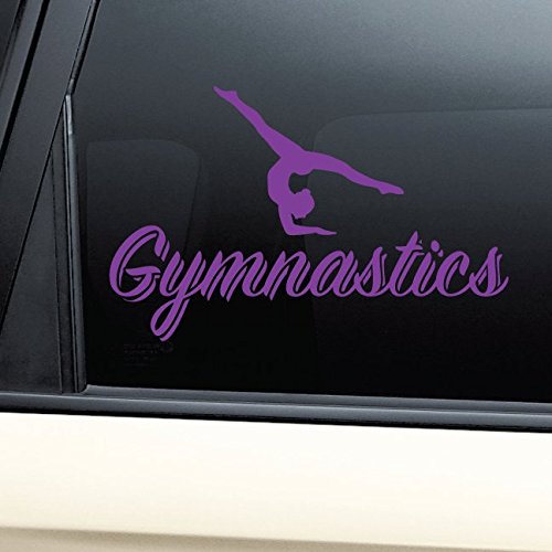 Nashville Decals Gymnastics Vinyl Decal Laptop Car Truck Bumper Window Sticker - Purple