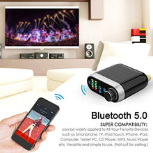 Load image into Gallery viewer, Mini Bluetooth 5.0 Power Amplifier Wireless Audio Receiver with 12V 5A DC Adapter, Stereo Hi-Fi Digital Amp 2 Channel 50W+50W with AUX/USB/Bluetooth Input for Phone PC Tablet MP3(Black)
