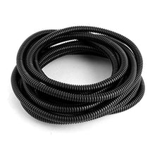 Load image into Gallery viewer, Aexit Conduit Corrugated Light Bulbs Cable Tube Bellows Pipe Wire Protector 5.1M 16.7ft Length 10mm Outside Fluorescent Tubes Dia Black
