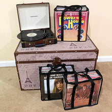 Load image into Gallery viewer, Evelots LP Vinyl Record Case-Storage-Carry 216 Album Total-No Dust/Scratch-Set/6
