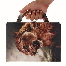 Load image into Gallery viewer, iPad Mini Case, iPad Mini 2 Case, iPad Mini 3 Case, Newshine PU Leather Hand-held Stand Wallet Cover with Card/Cash Slots for 7.9 inch Apple iPad Mini 1st, 2nd, 3rd Generation, Male Lion
