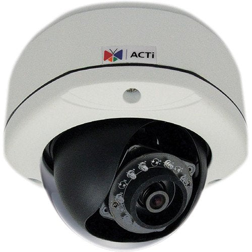 ACTI Corporation E73A 5MP IR, Basic WDR, Outdoor Network Dome Camera with 2.93mm Fixed Lens, White.