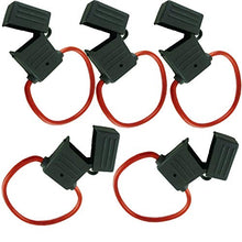 Load image into Gallery viewer, Car Audio Amp 8 Gauge AWG Inline Maxi Fuse Holder with Waterproof Cover (5/Pack)
