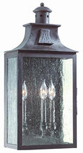 Load image into Gallery viewer, Troy Lighting Newton 23.75&quot;H 3-Light Outdoor Wall Lantern - Old Bronze Finish with Clear Seeded Glass
