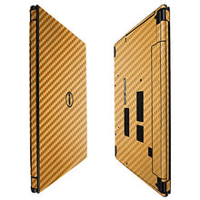 Load image into Gallery viewer, Skinomi Gold Carbon Fiber Full Body Skin Compatible with Dell Inspiron 15 3000 (Series 2017)(Full Coverage) TechSkin Anti-Bubble Film
