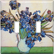 Load image into Gallery viewer, Single Gang Toggle Wall Plate - Van Gogh: Vase &amp; Irises
