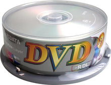 Load image into Gallery viewer, Ridata Double Layer DVD-R 4X Silver Matte in 25 pcs cakebox
