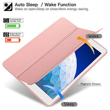 Load image into Gallery viewer, Ztotop Case for iPad Air 10.5&quot; (3rd Gen) 2019/iPad Pro 10.5&quot; 2017 with Pencil Holder, Ultra Slim Soft TPU Back and Trifold Stand Cover with Auto Sleep/Wake Full Body Protective Smart Case, Rose Gold

