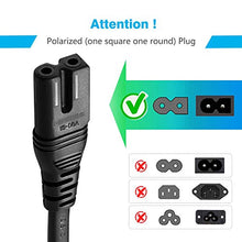 Load image into Gallery viewer, AMSK POWER 6 Ft 6 Feet 2 Prong Polarized Power Cord for Sharp TV LC-37D62U LC-37D43U LC-32D62U LC-37D44U LC-40E67U
