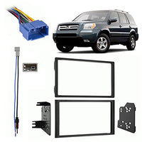 Compatible with Honda Pilot 2006 2007 2008 Without OE NAV Double DIN Stereo Harness Radio Dash Kit