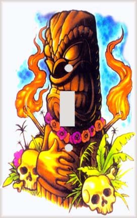 Hawaiian Crazy Tiki Idol Switchplate - Switch Plate Cover
