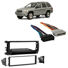 Load image into Gallery viewer, Compatible with Jeep Grand Cherokee 1999-2001 Single DIN Harness Radio Install Dash Kit
