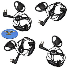 Load image into Gallery viewer, HQRP 4-Pack D Shape Earpiece Headset PTT Mic for HYT Radio Devices TC-500 / TC-508 / TC-518 / TC-600 / TC-610 / TC-620 / TC-700 / TC-700ExPLUS / TC-850 + HQRP Coaster
