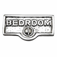 Switch Plate Tags BEDROOM Name Signs Labels Chrome Brass | Renovator's Supply
