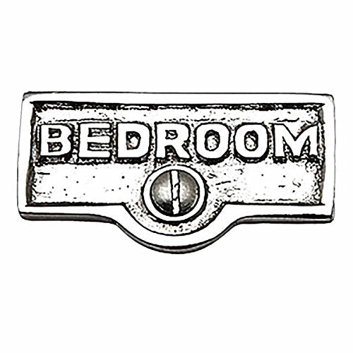 Switch Plate Tags BEDROOM Name Signs Labels Chrome Brass | Renovator's Supply