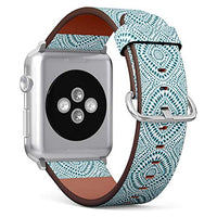 S-Type iWatch Leather Strap Printing Wristbands for Apple Watch 4/3/2/1 Sport Series (42mm) - Hippie Style Boho tie-dye Background