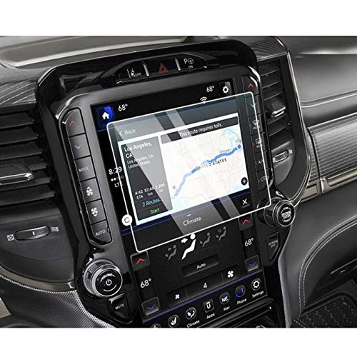 YEE PIN 2019 2020 2021 Ram 1500 8.4in Screen Protector for 2019 2020 Ram 1500 Big Horn/Lone Star Uconnect Center Control Touch Screen Car Display Navigation Glass Film (8.4-Inch)