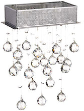 Load image into Gallery viewer, Drops of Rain 2 Light Chrome Flush Mount w/Clear European Crystal/Murano Beads
