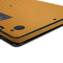 Load image into Gallery viewer, Skinomi Gold Carbon Fiber Full Body Skin Compatible with Asus Transformer Book Flip (TP200SA)(Full Coverage) TechSkin with Anti-Bubble Clear Film Screen Protector
