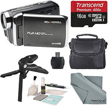 Load image into Gallery viewer, Bell &amp; Howell DV30HD 1080p HD Video Camera Camcorder (Black) + Case, Tripod, 16GB Memory Card, Card Reader &amp; Cleaning Accessories
