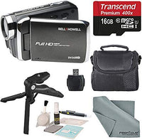 Bell & Howell DV30HD 1080p HD Video Camera Camcorder (Black) + Case, Tripod, 16GB Memory Card, Card Reader & Cleaning Accessories