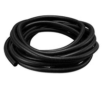 uxcell 8 M 12 x 15.8 mm PP Flexible Corrugated Conduit Tube for Garden,Office Black