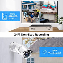 Load image into Gallery viewer, ZOSI 5MP Lite Home Security Camera System Outdoor,H.265+ 8Channel CCTV DVR and 4PCS 1920TVL 1080p Weatherproof Surveillance Cameras,120ft Night Vision,Motion Alert,Remote Access,No Hard Drive
